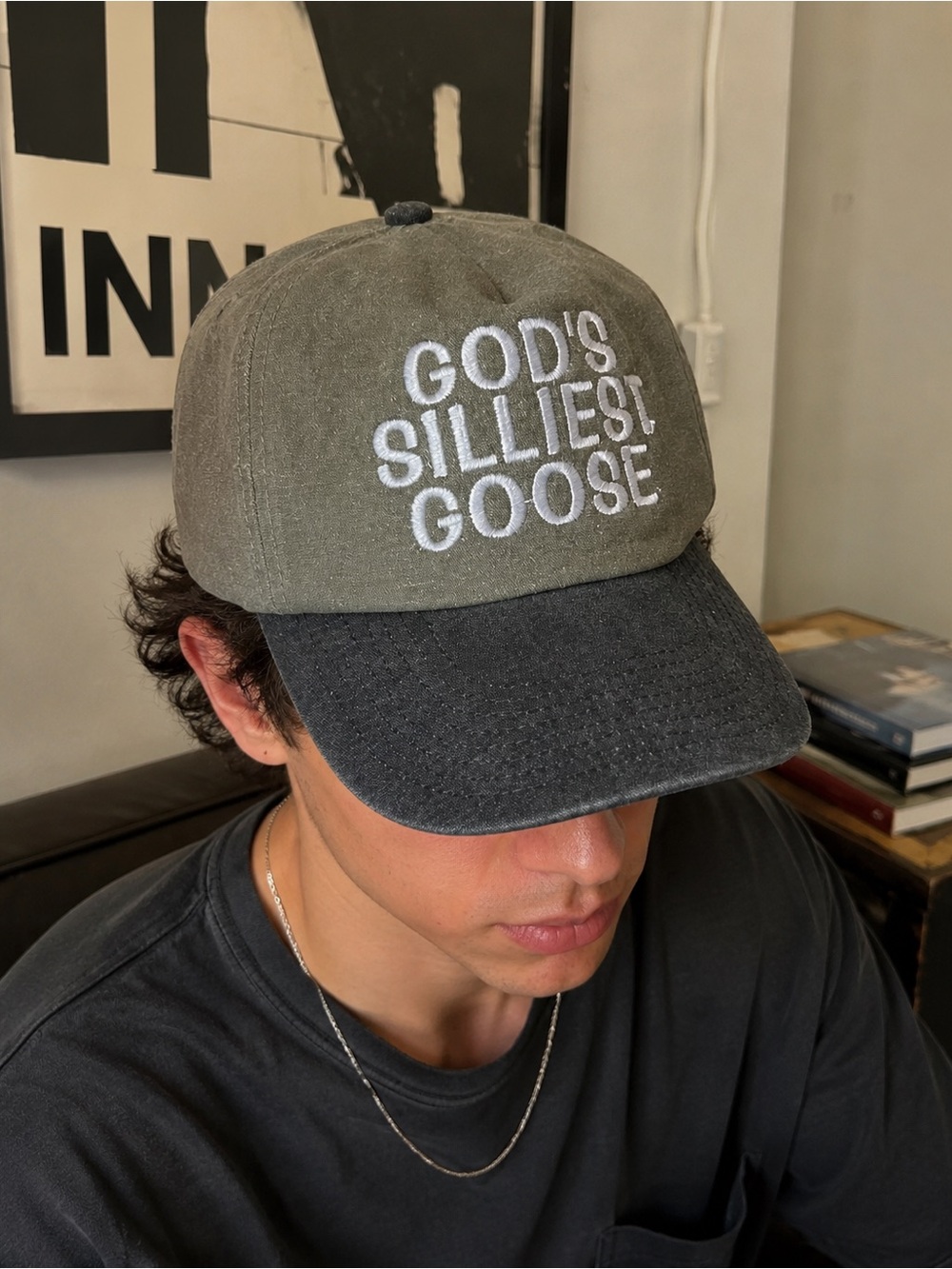 Cobra Vintage Style "God's Silliest Goose" Two-Tone Snapback Hat 🪿